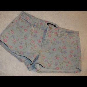 Floral pattern jean shorts from forever 21